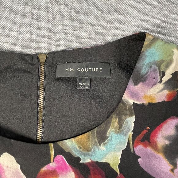 MM Couture by Miss Me Dress Women's Size Large Floral Flare Sleeveless - Picture 7 of 12